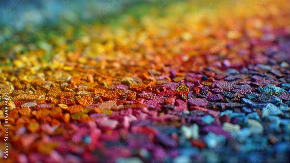 Obraz premium Colorful texture of small stones, pebbles create a vibrant mosaic pattern