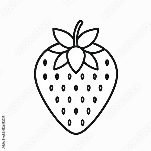 strawberry-outline-icon-on-white-background.eps