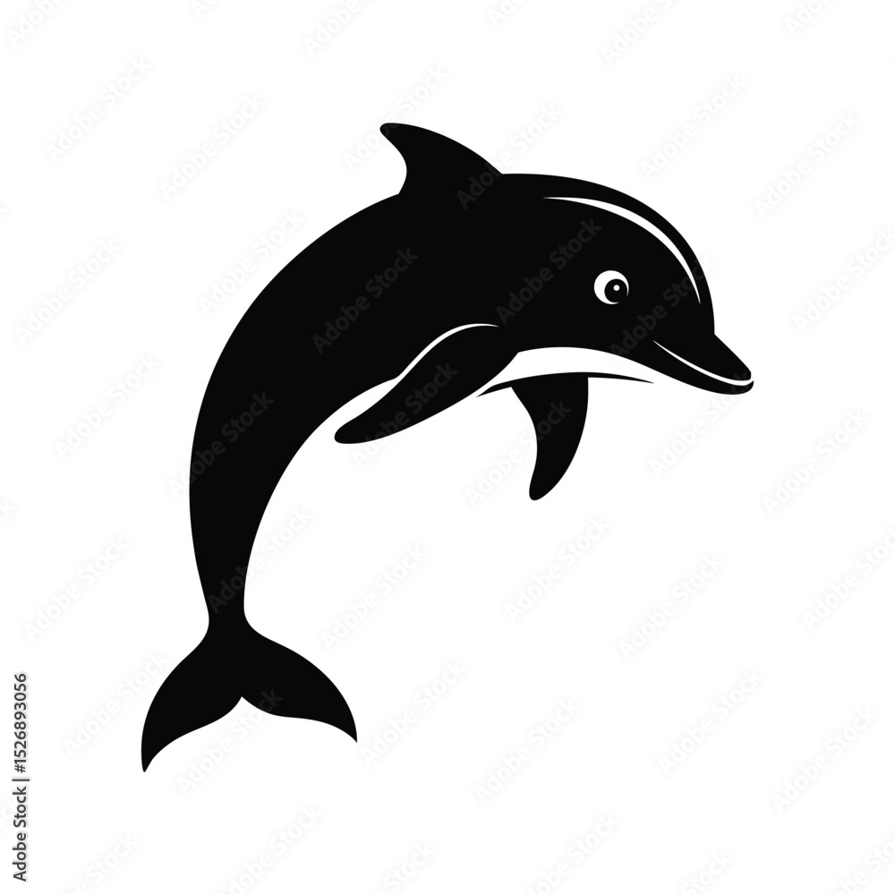 Fototapeta premium dolphin isolated on white background
