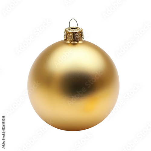 Wallpaper Mural Elegant Golden Christmas Bauble For Festive Decorations. Isolated On White. Torontodigital.ca