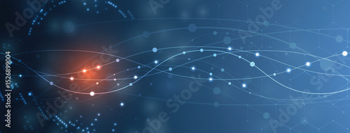 Abstract neural technology and science background