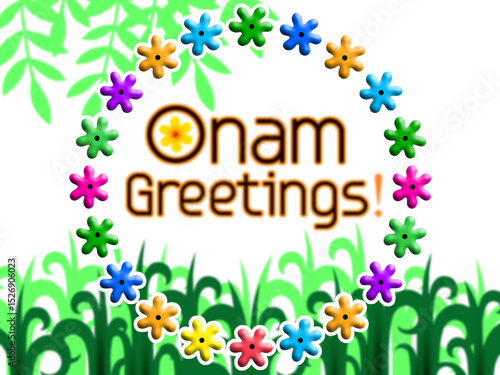 'Onam greetings' graphic design