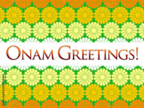 'Onam greetings' graphic design