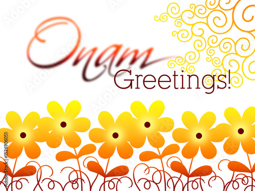 'Onam greetings' graphic design