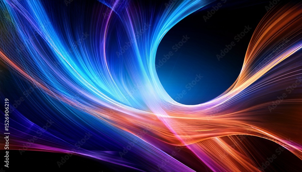 Obraz premium energetic abstract shape flow background