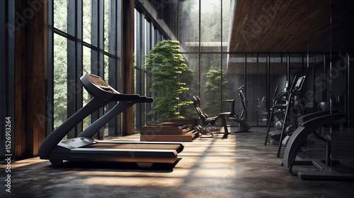 modern interior design of bedroom with bed and wooden wall