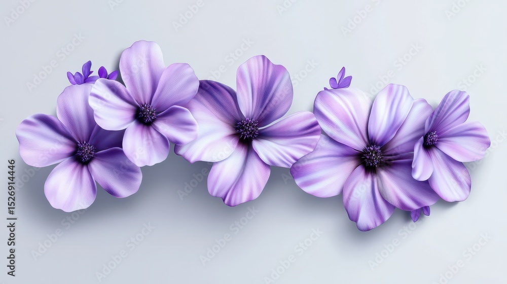 Obraz premium purple flowers isolated