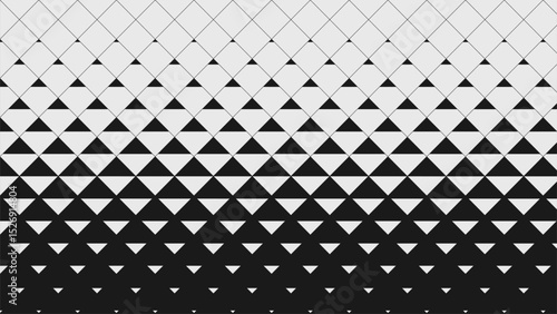Abstract modern composition in brutalism style, Postmodern geometric ornament with simple shapes in black and white colors, bold aesthetic, gradient brutal pattern with transition effect