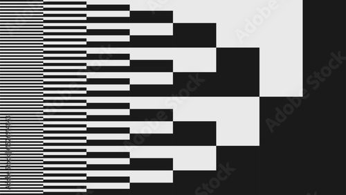Abstract modern composition in brutalism style, Postmodern geometric ornament with simple shapes in black and white colors, bold aesthetic, graphic minimalist fractal rhythm