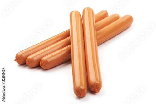 Принти на полотні Pork hot dogs, isolated on white background.