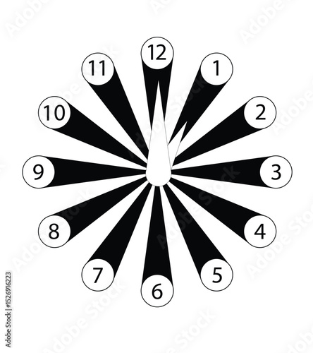 Time of a clock in illustrator