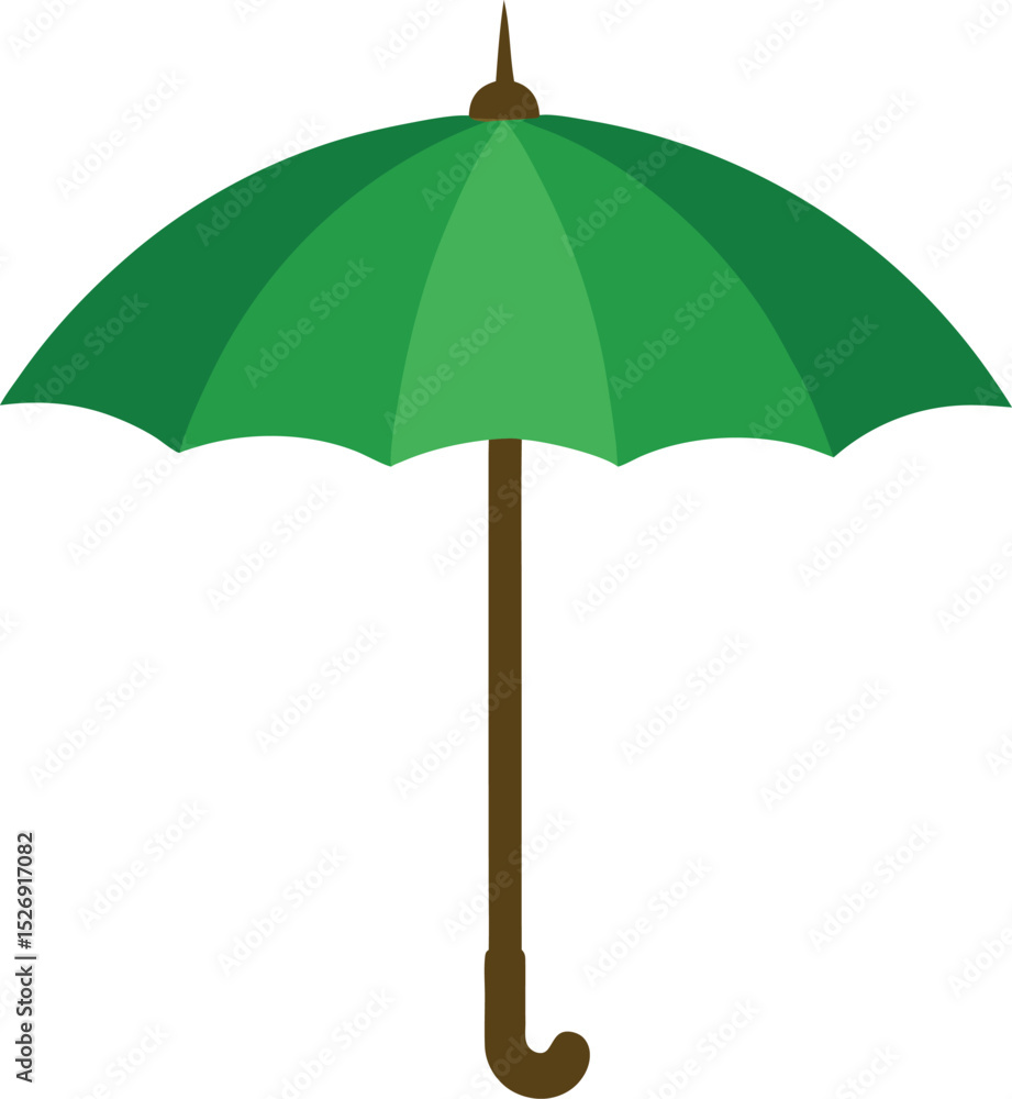 Beautiful green umbrella vector art illustration Beautiful green umbrella vector art illustration