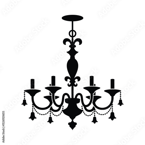 Chandelier isolated on white background

