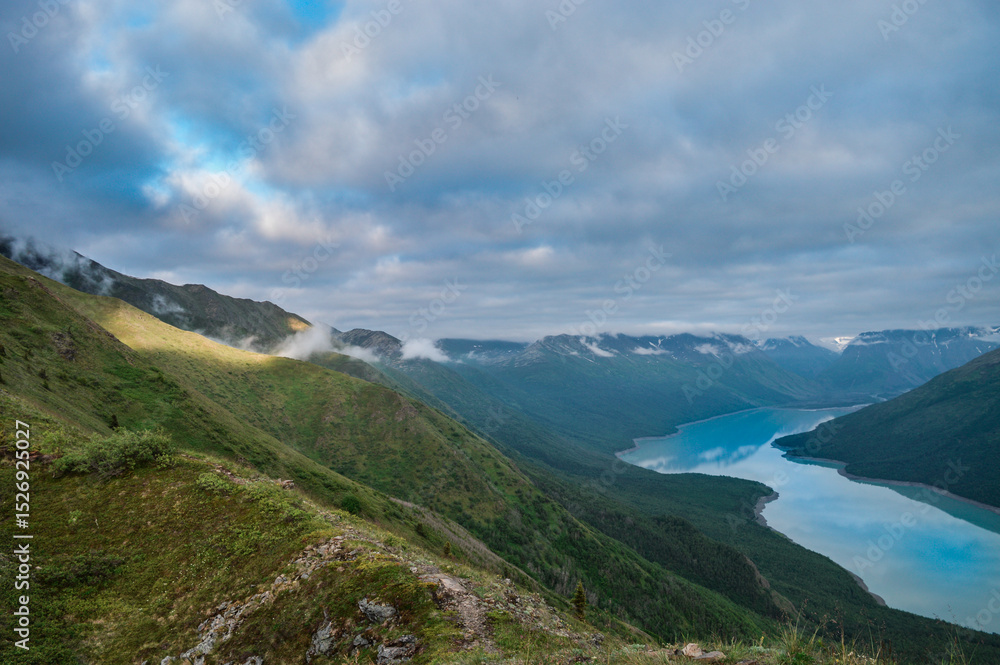 Fototapeta premium View of the River from the Top of the Mountain