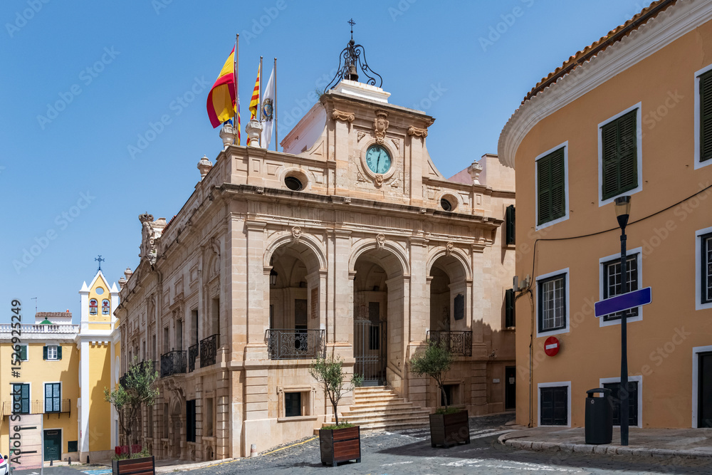 Obraz premium historic town hall of mahon menorca spain