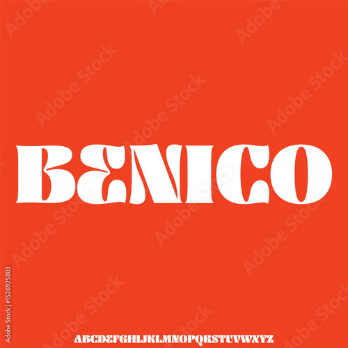 Unique thick rounded decorative display font vector