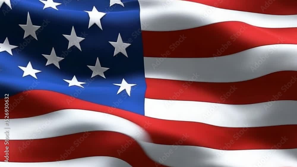American Flag in the Breeze: The majestic American flag waves proudly in the wind, its vibrant colors and stars-and-stripes design billowing gently, capturing the spirit of freedom. American Flag in the Breeze: The majestic American flag waves proudly in the wind, its vibrant colors and stars-and-stripes design billowing gently, capturing the spirit of freedom.