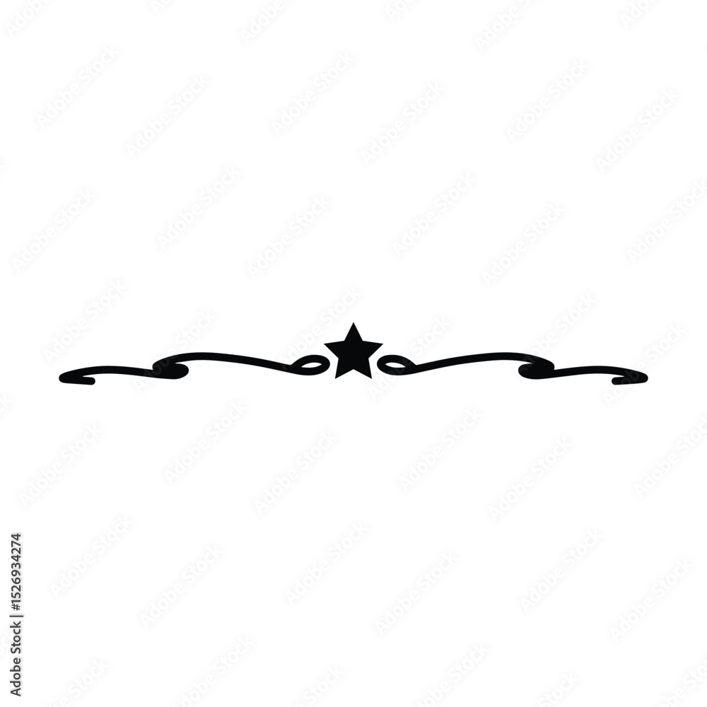 Hand drawn star curly swish icon vector illustration, paint brush design element of swash, swoosh underline swirl squiggle stroke illustration Hand drawn star curly swish icon vector illustration, paint brush design element of swash, swoosh underline swirl squiggle stroke illustration