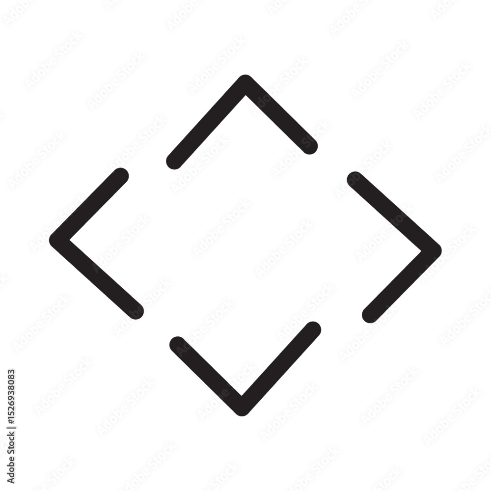 Abstract Geometric Shape: Four Arrows Forming a Diamond Design Element. Illustration Vector Abstract Geometric Shape: Four Arrows Forming a Diamond Design Element. Illustration Vector