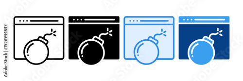 Ddos Icon Set Multiple Style Collection