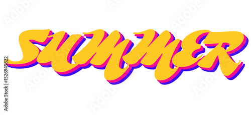 Stylish Summer Text Font masked transparent background