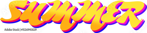 Stylish Summer Text Font masked transparent background