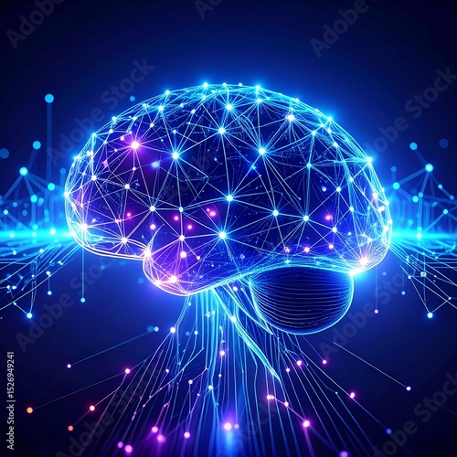 Abstract AI Neural Network and Big Data Concept