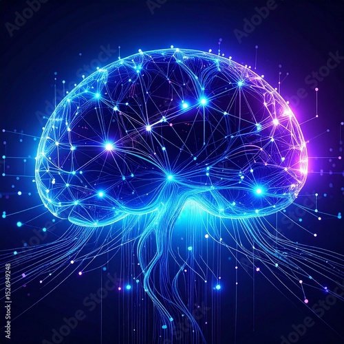 Abstract AI Neural Network and Big Data Concept