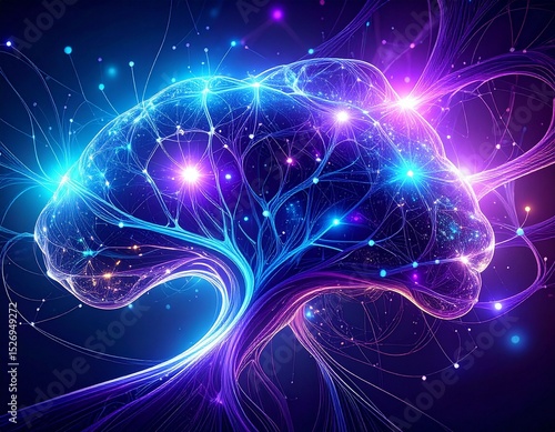 Abstract AI Neural Network and Big Data Concept