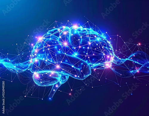 Abstract AI Neural Network and Big Data Concept