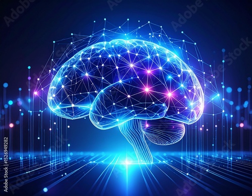 Abstract AI Neural Network and Big Data Concept
