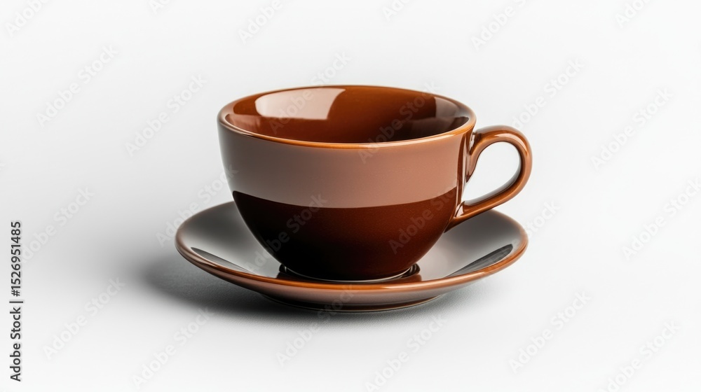 Obraz premium Brown Teacup on Saucer