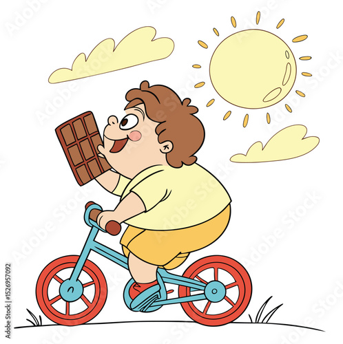 boy riding a bike