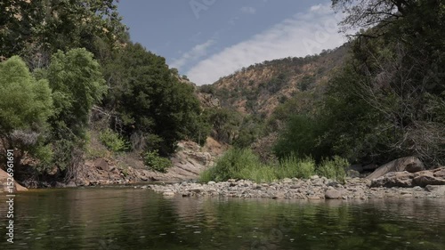 River Flowing Through a Canyon at Sequoia National Park in California