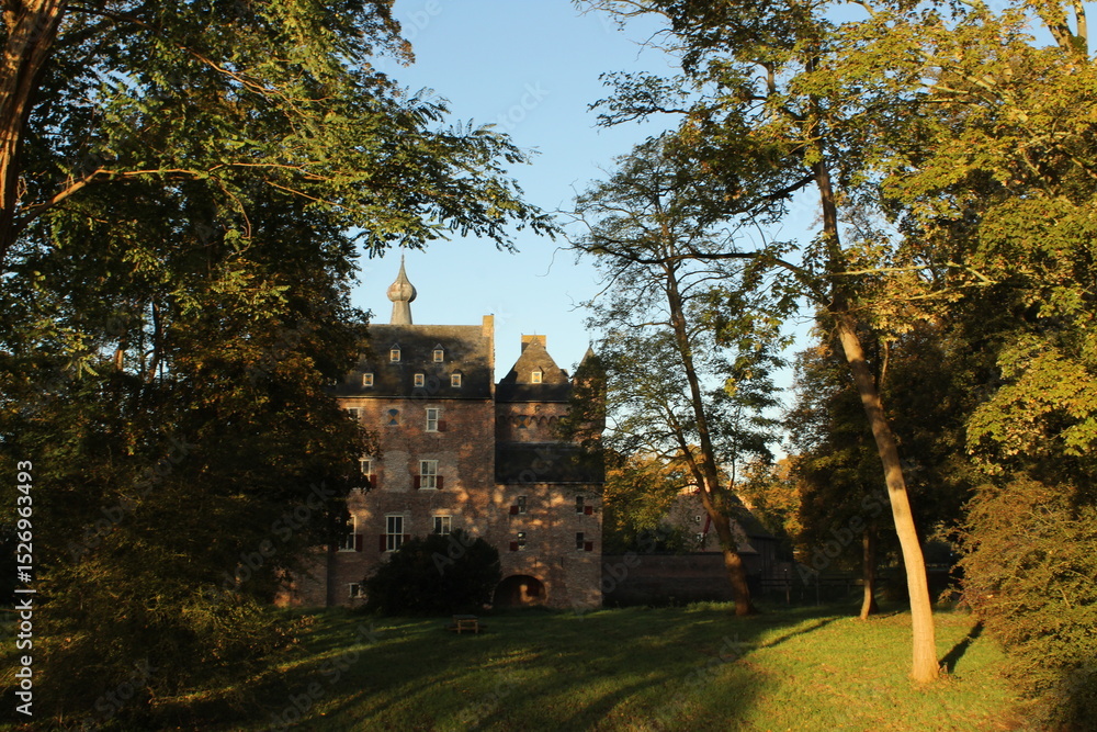 Naklejka premium old castle in the forest