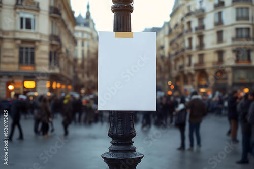 Blank canvas invites creativity on a bustling city street