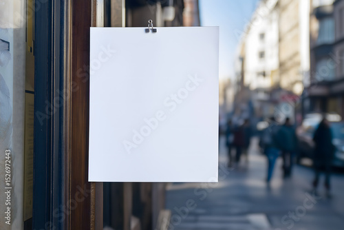 Blank canvas ready for creativity on busy urban street corner