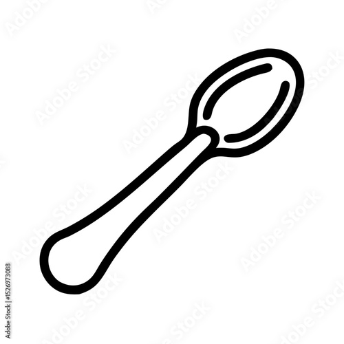 Simple spoon outline for cooking blogs, cafe menus, or modern culinary designs