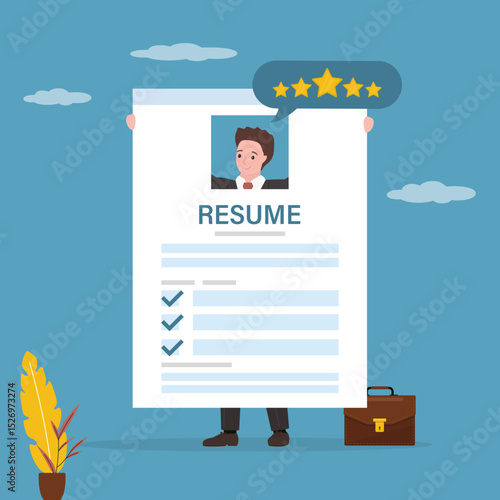 Applicant, qualified employee holds an excellent resume. Good portfolio for hiring. Confident businessman specialist in search for highly qualified job,