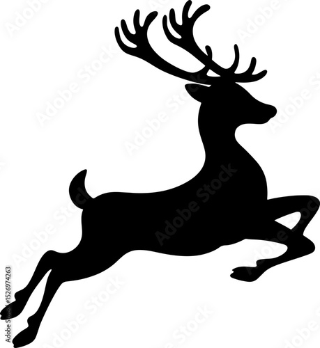 The best deer silhouette vector illustration