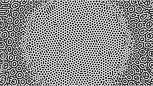 Intricate Turing pattern with dots pattern, transparent background