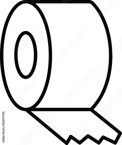 sticky tape icon, a roll of toilet paper icon
