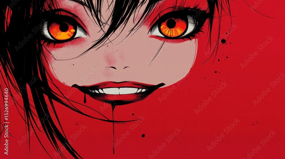 Fototapeta premium Smiley manga face
