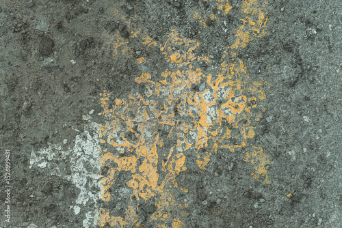 Corrosion paint on the road
