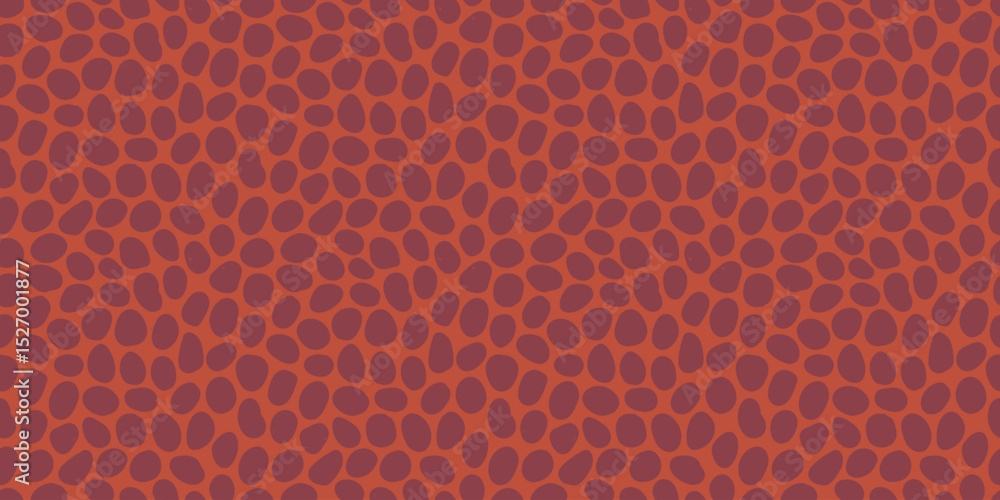 Fototapeta premium Irregular spotted seamless pattern with hand drawn pencil textured organic shapes. Seamless background with sketchy scribble spots in indian red and purple colors. Abstract vector seamless wallpaper.