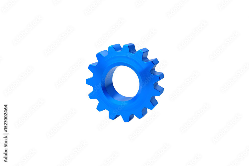 Isolated blue gear cogwheel mechanism engineering on black background on transparent background Isolated blue gear cogwheel mechanism engineering on black background on transparent background