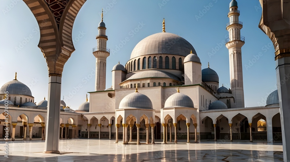 Fototapeta premium mosque in abu dhabi united arab emirates
