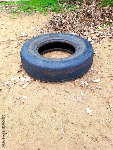 Wallpaper Mural car tire on the road Torontodigital.ca