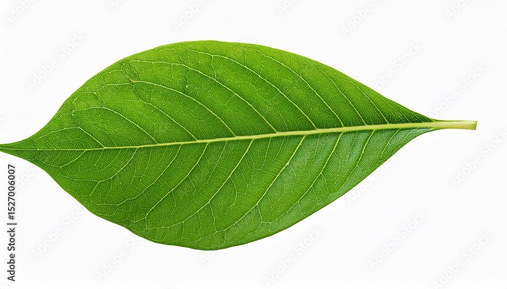 Fototapeta premium isolated green leaf on transparent background for design use