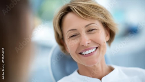 A caring female dentist supports a nervous patient before treatment
